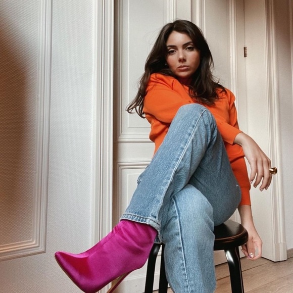 NWT orange zara shoulder pad knit top - Picture 13 of 17